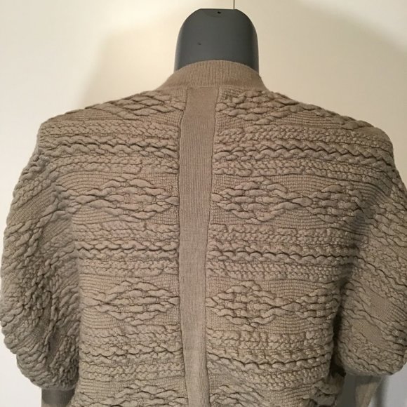 Women's Cable Knit Sweater - Tan - Picture 6 of 14